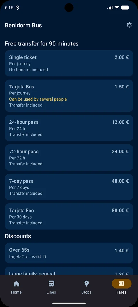 Benidorm Bus